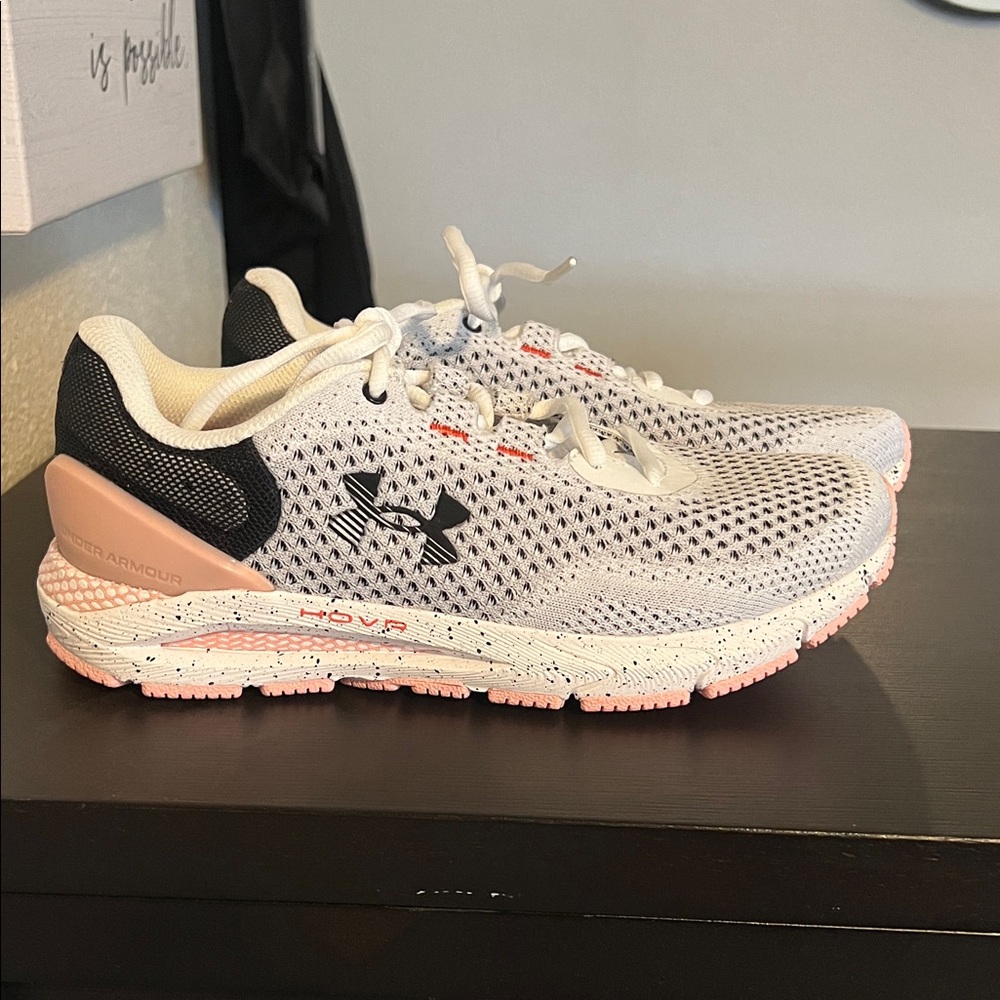 Under Armour hovr White and Peach Running Shoes